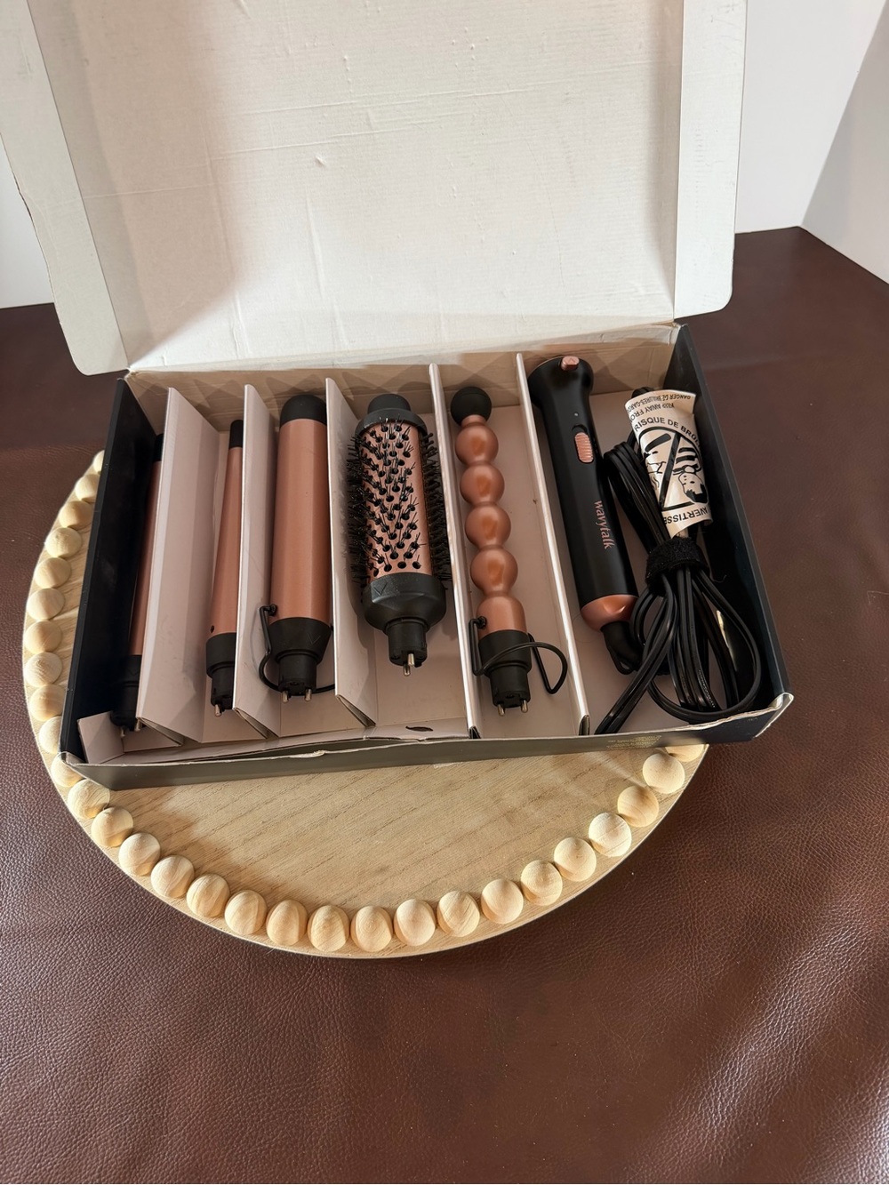 Wavytalk 5-in-1 Ceramic Interchangeable Curling Wand Set 325S Rose Gold